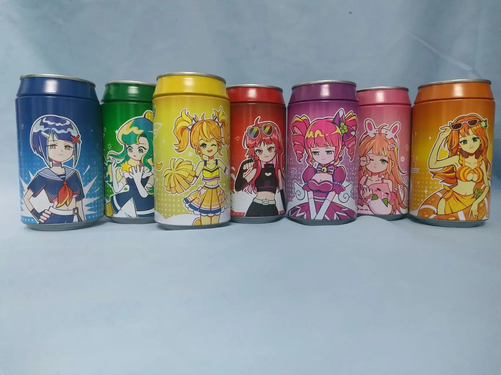 七个罐娘风格不同，各有千秋